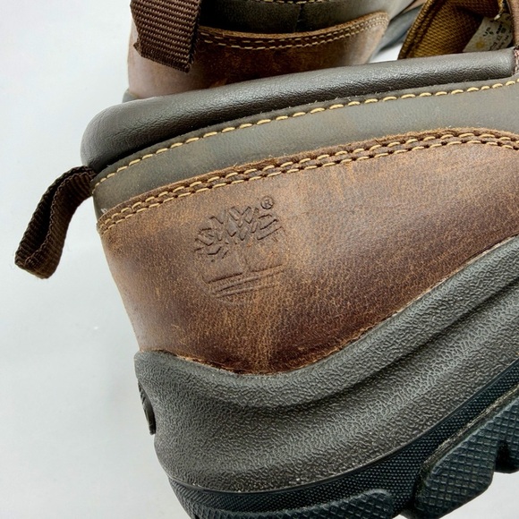 Timberland Boy, Dark Brown Leather Moc Toe Slip-Ons Loafer Shoes Size 6 - Picture 4 of 13